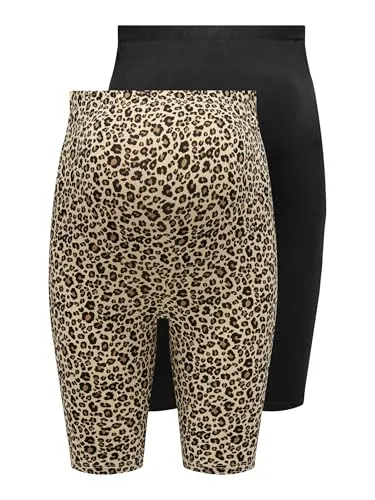 ONLY Olmlovely shorts donna neri L 2 pack fantasia