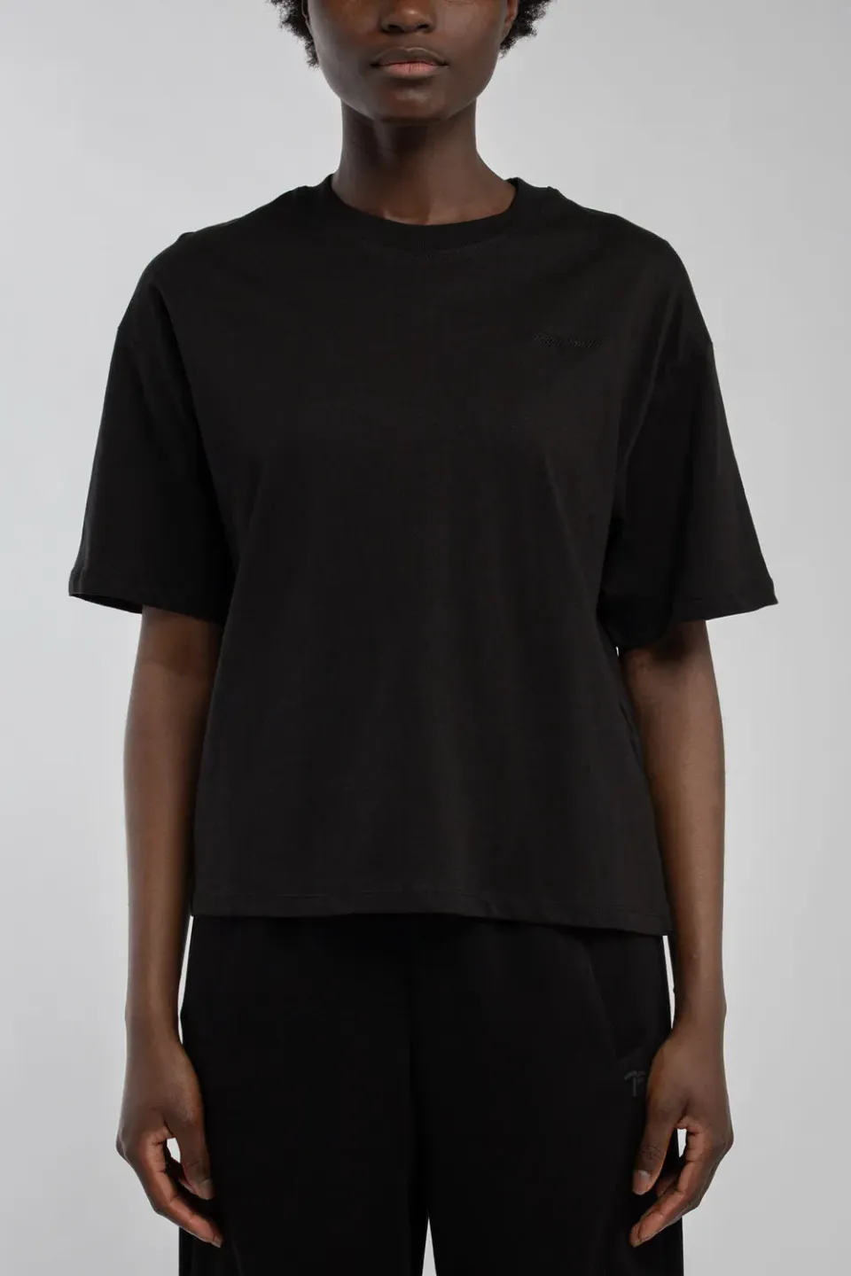 Teddy Smith T-Carla MC t-shirt corta nera donna