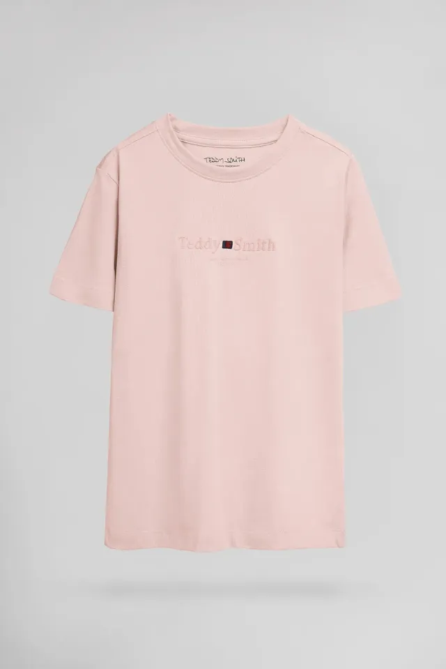 Teddy Smith T-Jim MC JR t-shirt rosa pastel bambino
