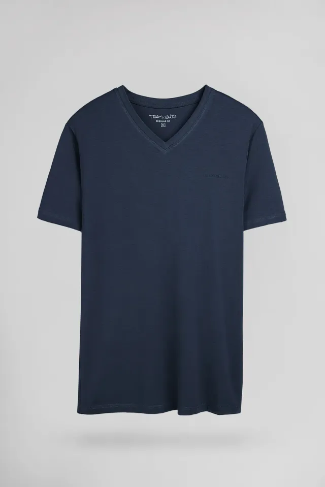 Teddy Smith Tawax 2 MC t-shirt navy scollo a V