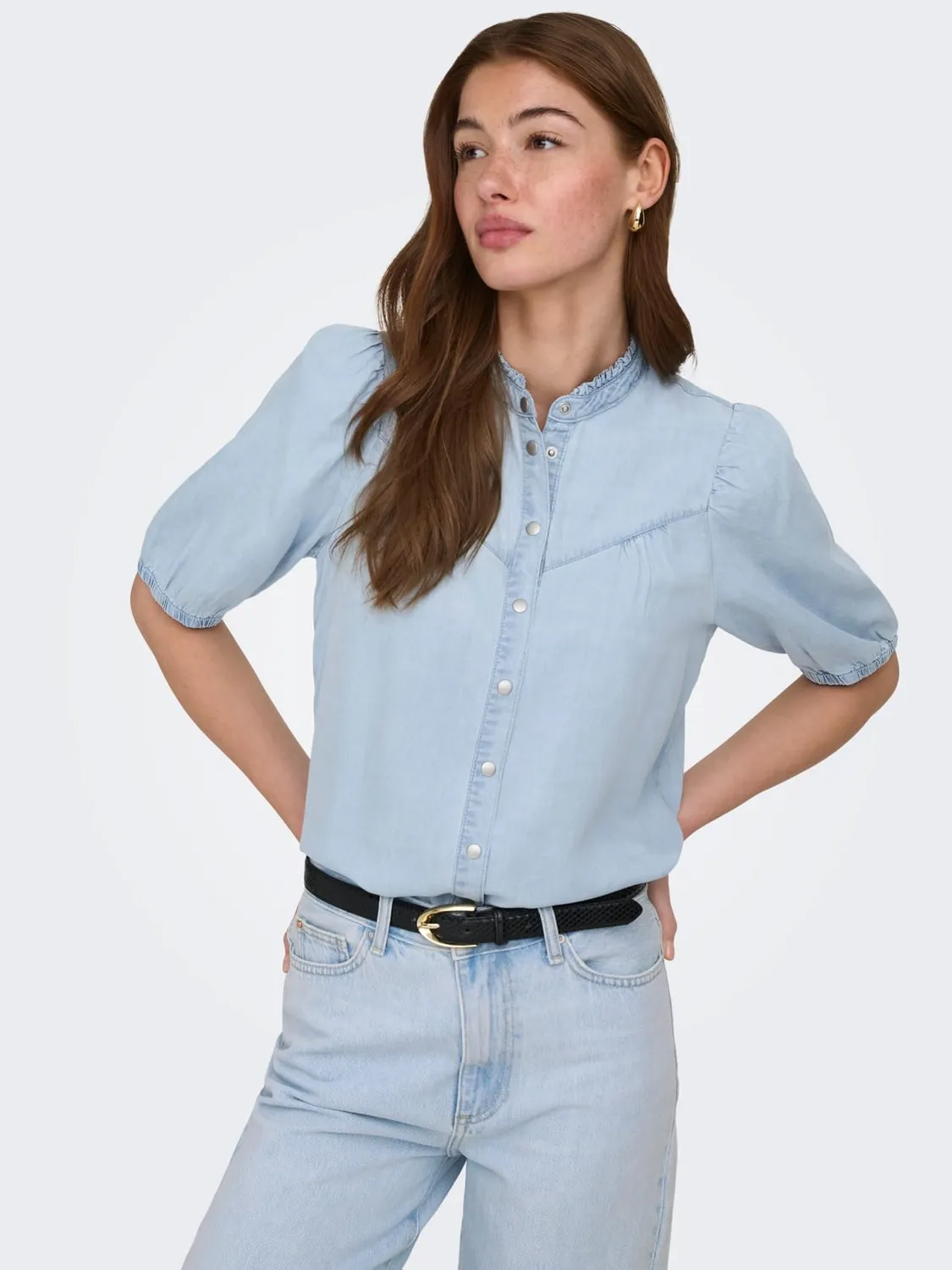 ONLY Onlcharis camicia denim blu scuro