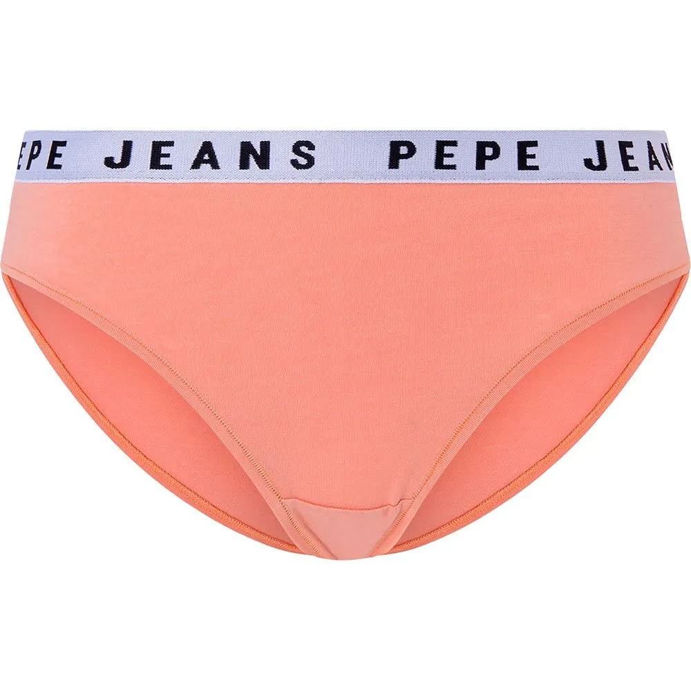 Pepe Jeans Solid slip bikini L arancione lavato cotone