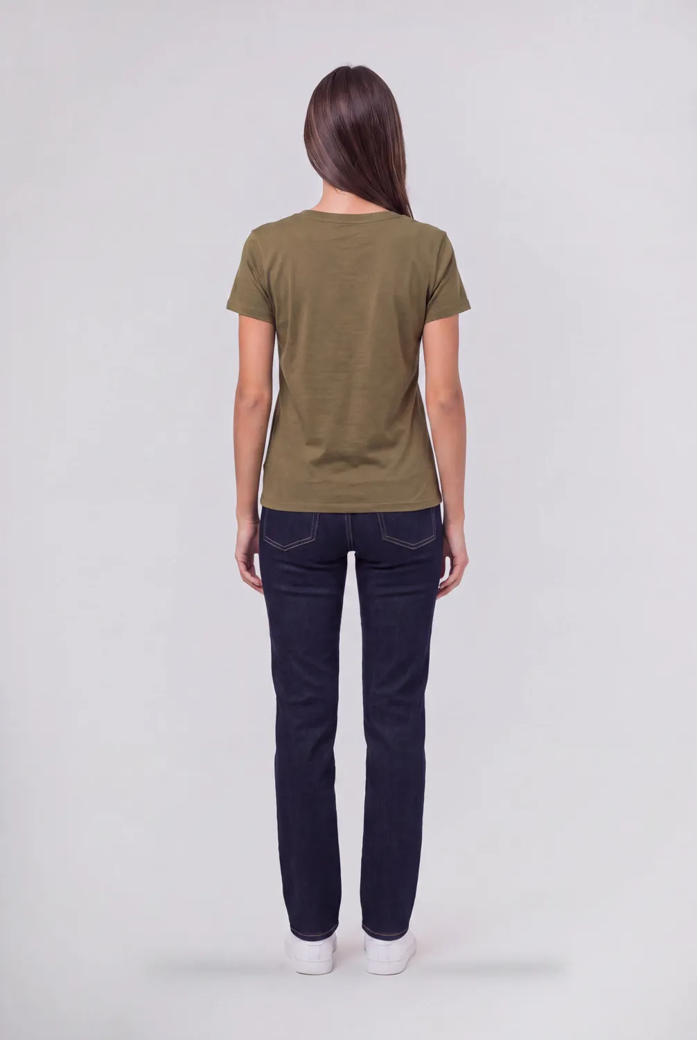 Teddy Smith T-MIA T-Shirt Donna Verde Sweet Jungle Scollo V