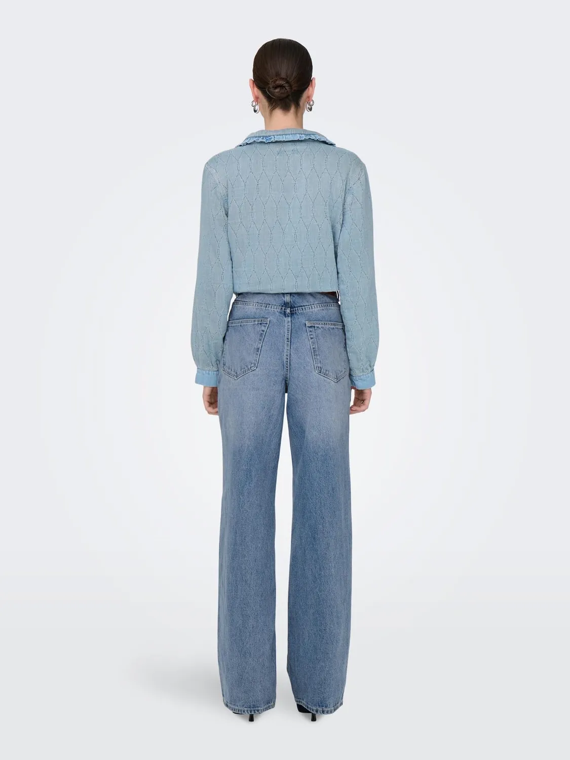ONLY Onlhope Wide Leg jeans donna vita alta