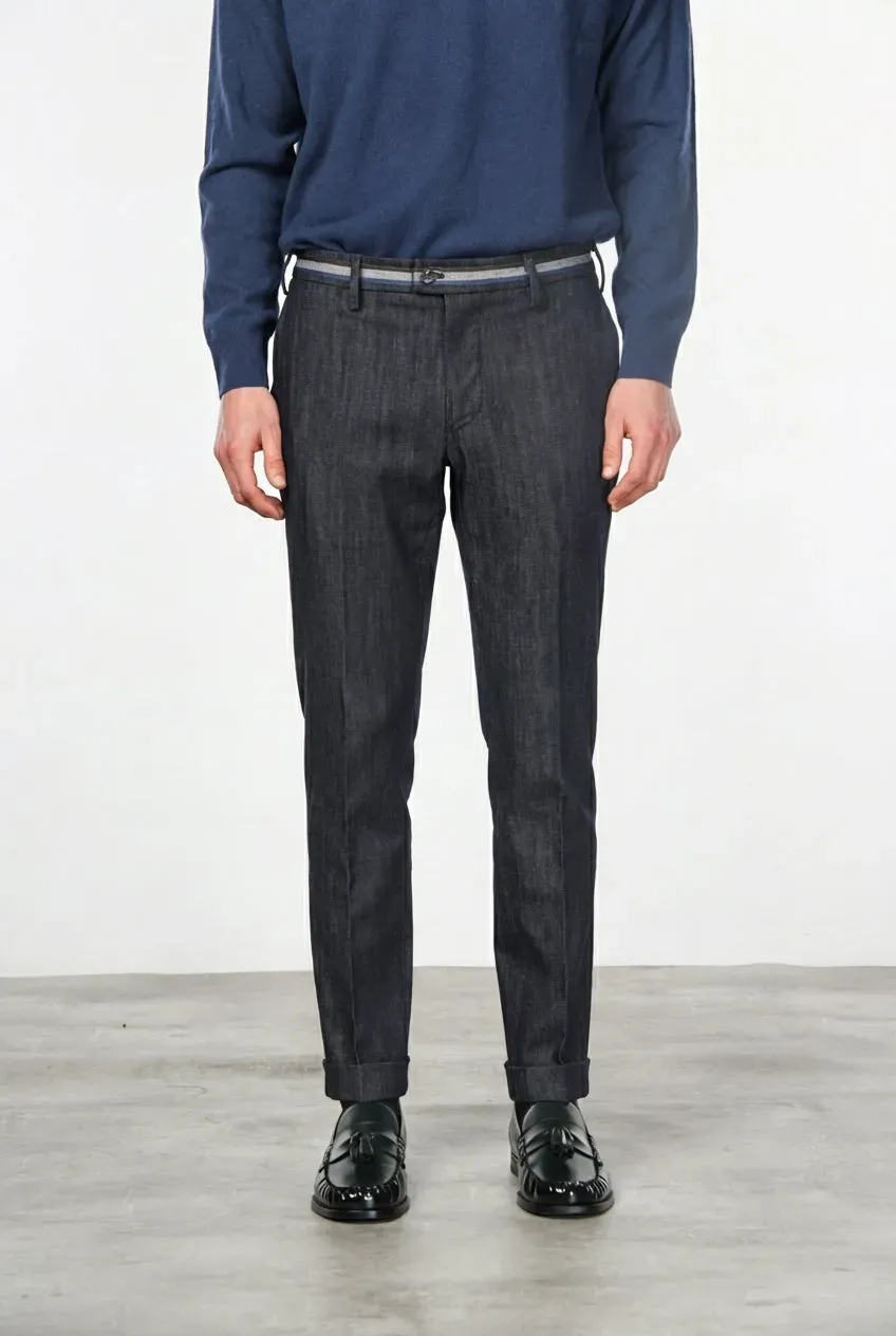 Mason's New York Winter chino denim blu navy regular