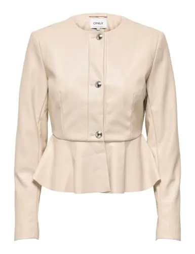 ONLY Onlverona giacca peplum finta pelle S