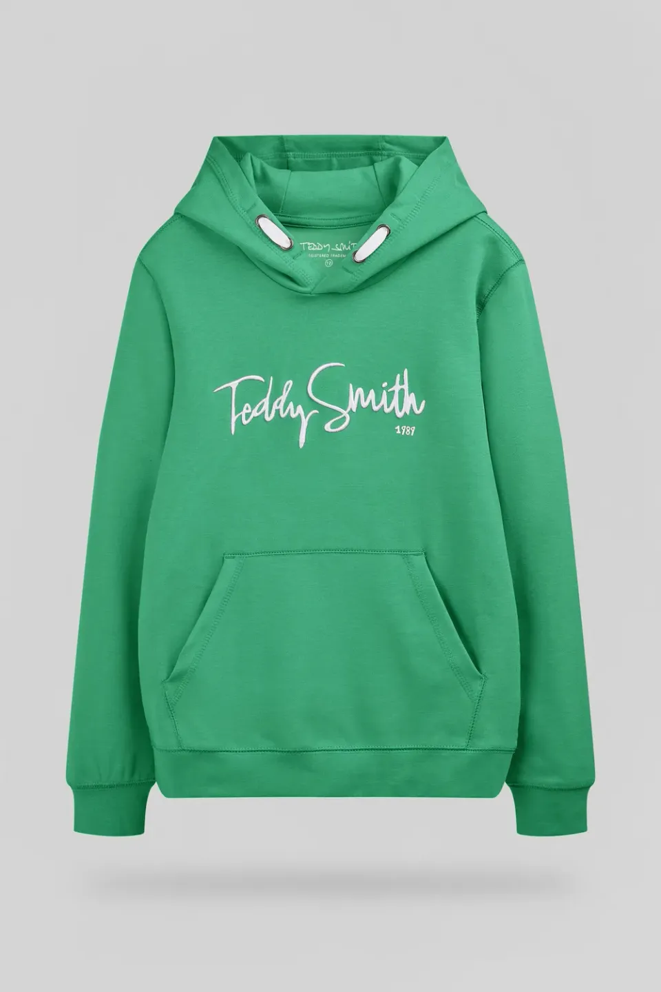 Teddy Smith S-Evry Hoody Felpa Bambino Verde Cotone Cappuccio