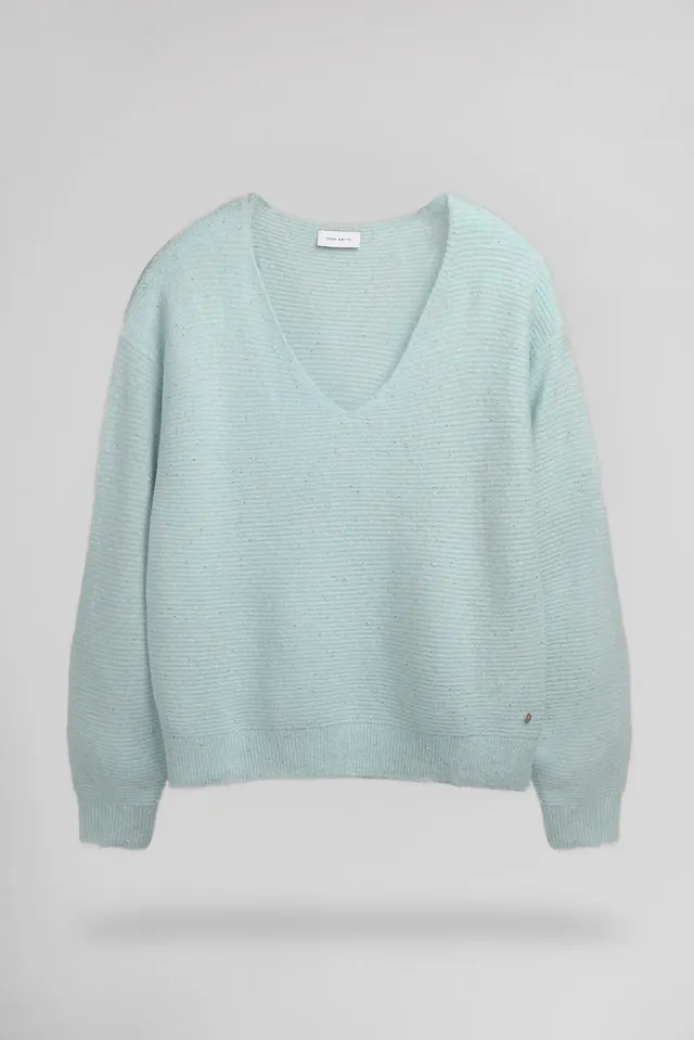 Teddy Smith P-Rachel Pull Donna Scollo V Stone Mint Loose