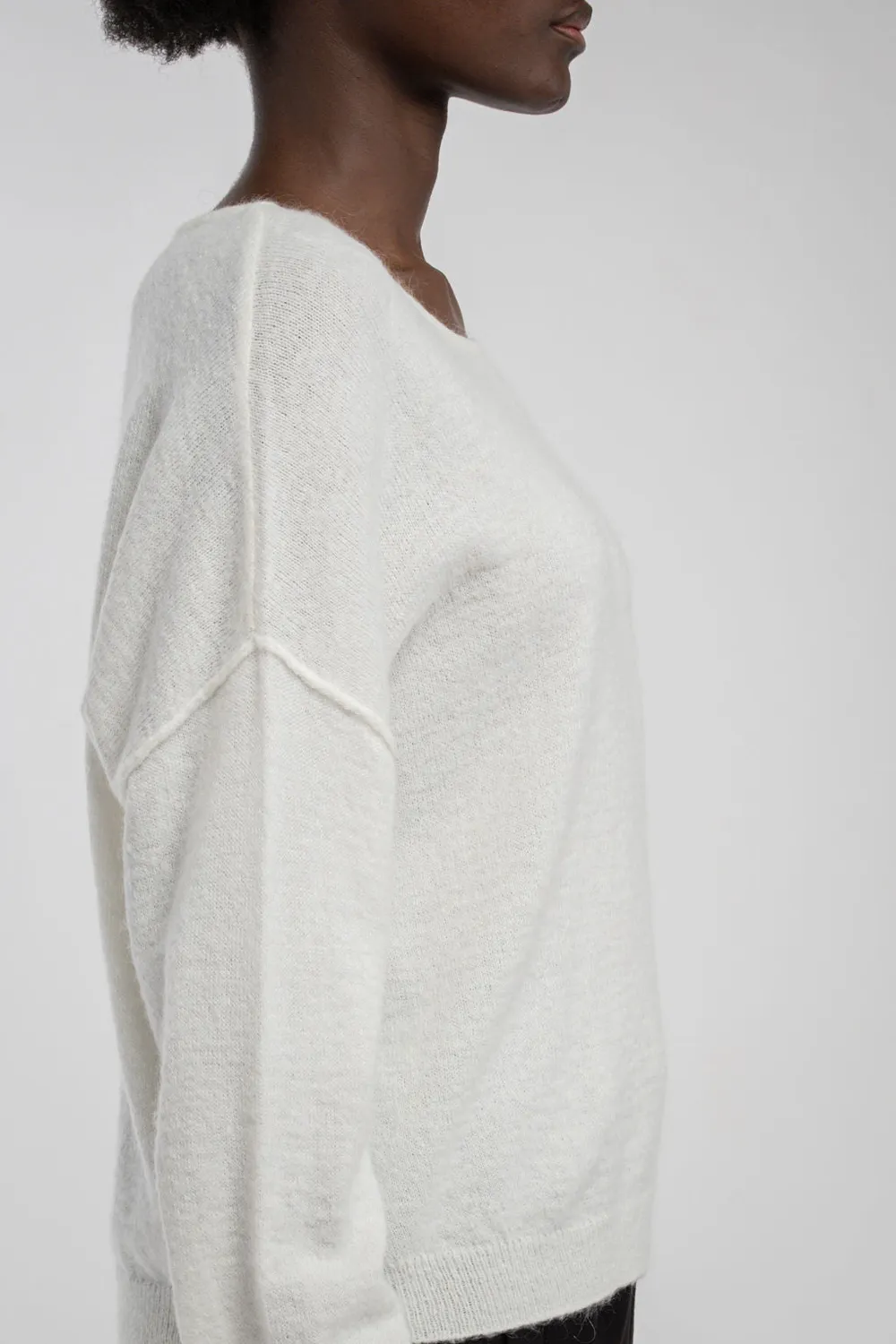 Teddy Smith P-Petille maglione mohair middle white