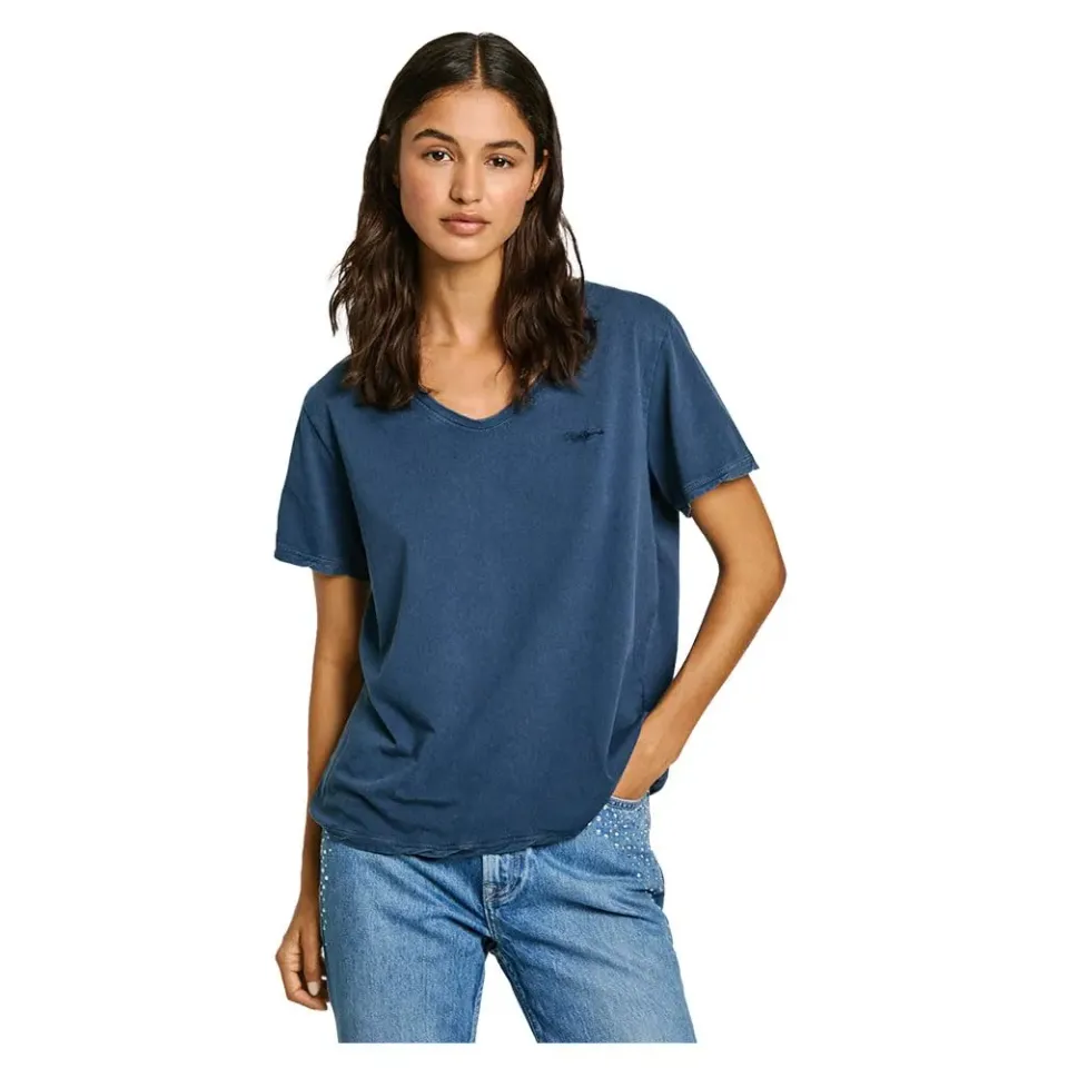 Pepe Jeans Fabiana T-shirt Donna Bianco Logo Ricamato