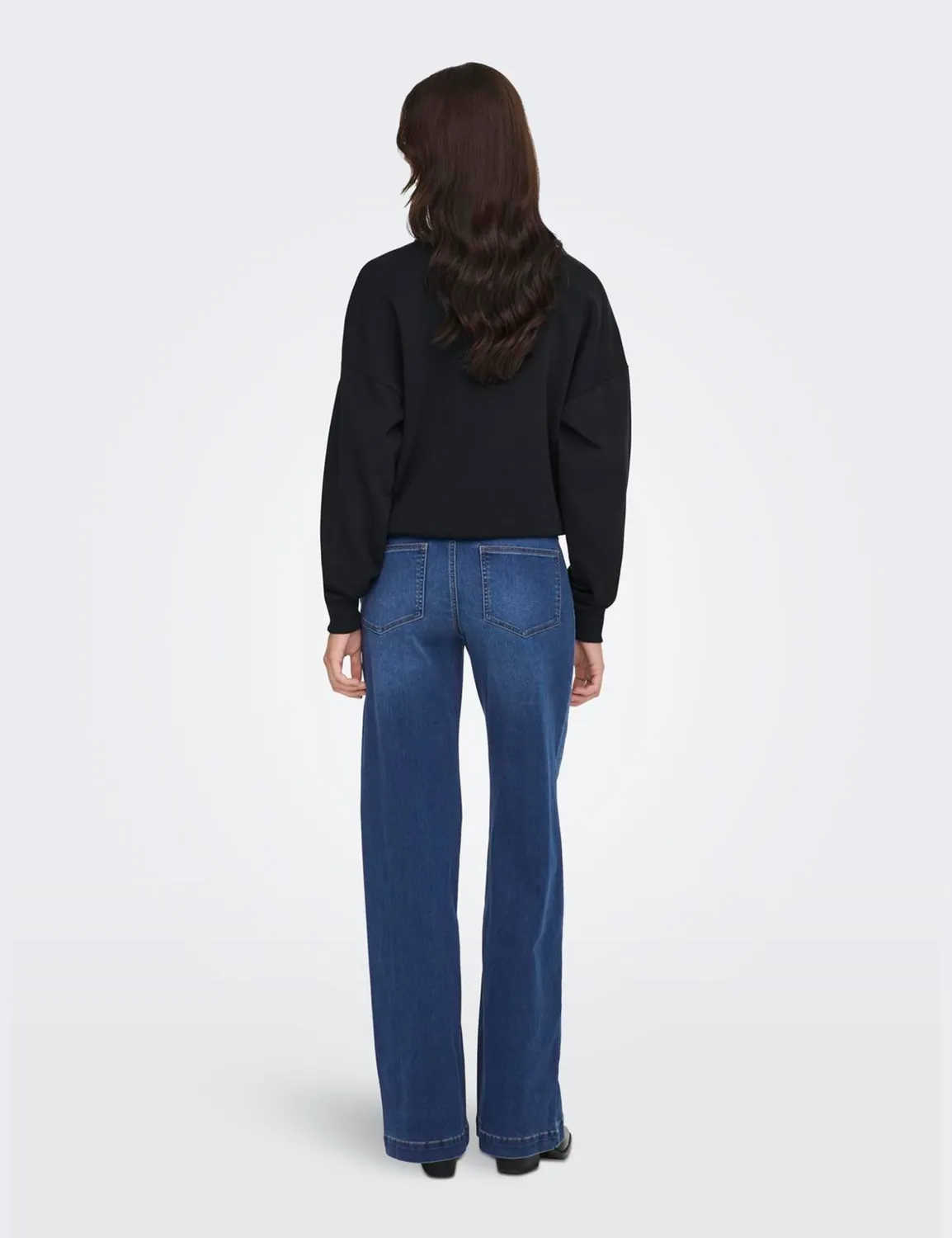Only Onlcomet jeans donna wide leg vita media