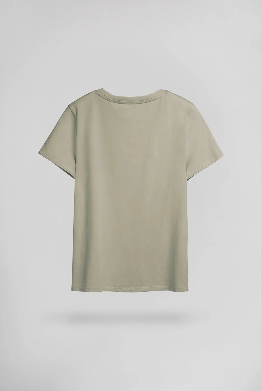 Teddy Smith T-Ribelle MC T-Shirt Donna Bleach Kaki Elasticizzata