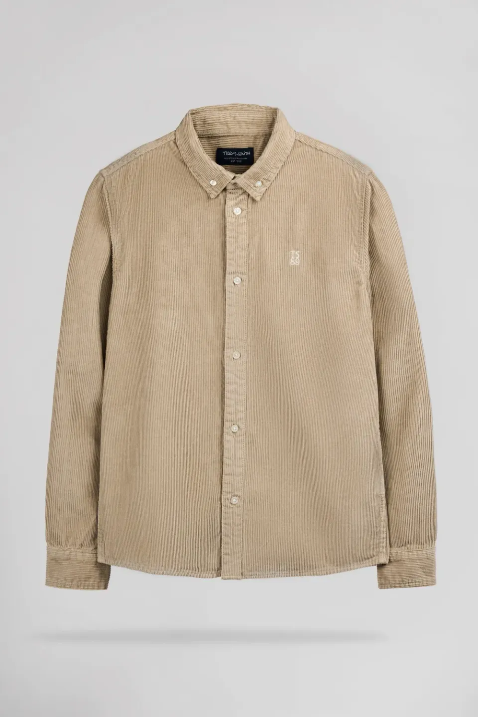 Teddy Smith C-Elton ML camicia uomo beige velluto