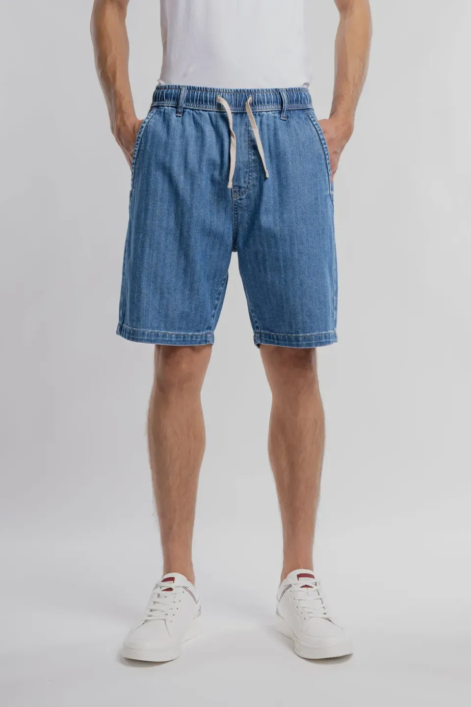 Teddy Smith S-Anton shorts uomo indigo denim elasticizzato