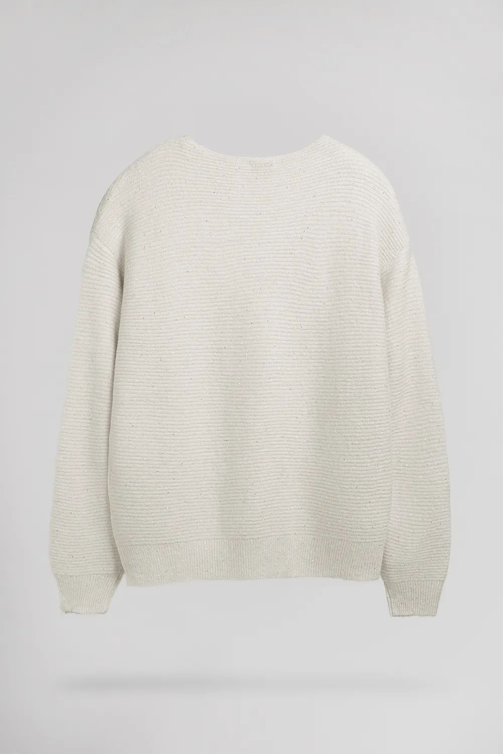 Teddy Smith P-Rachel Middle White pull scollo V donna
