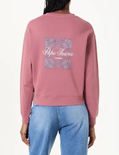 Pepe Jeans W Bandana Sweat Felpa Donna Girocollo Stampa
