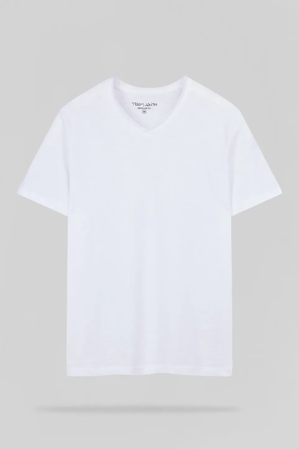 Teddy Smith T-Gildas MC t-shirt uomo bianco scollo V