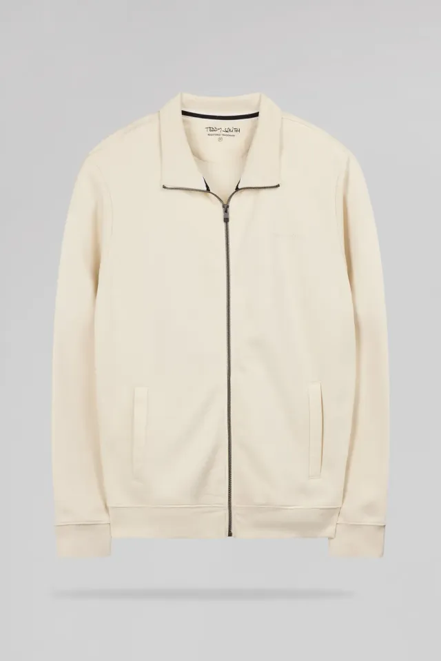 Teddy Smith G-Narkus Zip gilet uomo beige felpa