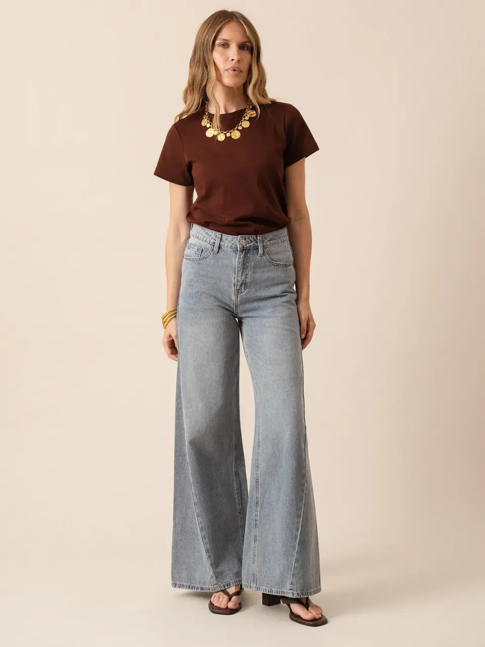 Oraije Barnes jeans palazzo blu vintage