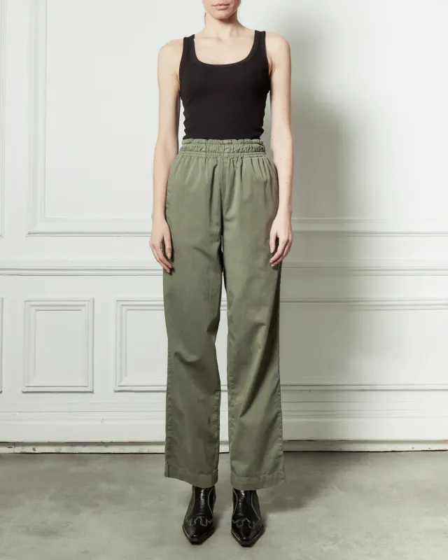 acquaverde Saphir pantalone light kaki vita alta