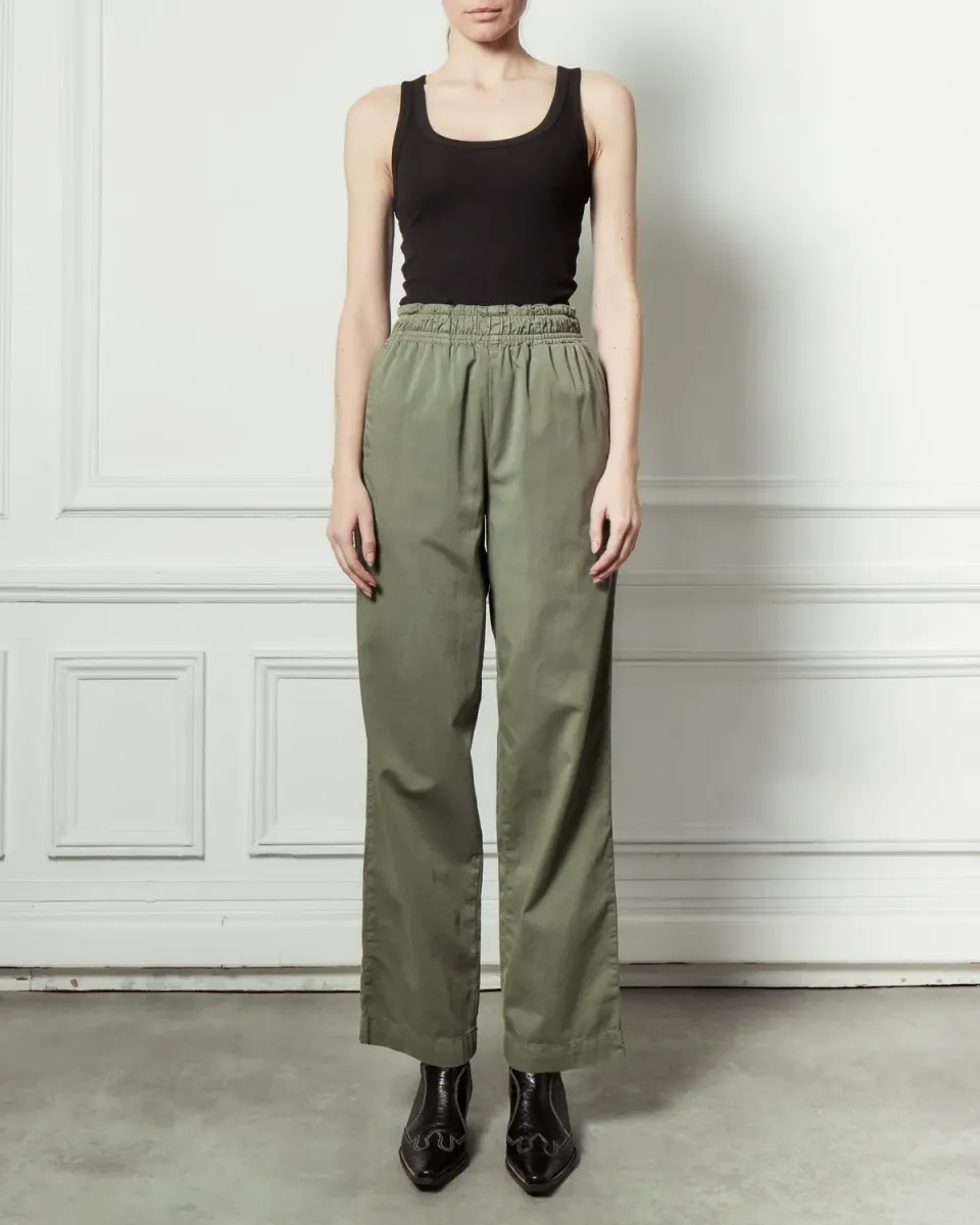 acquaverde Saphir pantalone light kaki vita alta