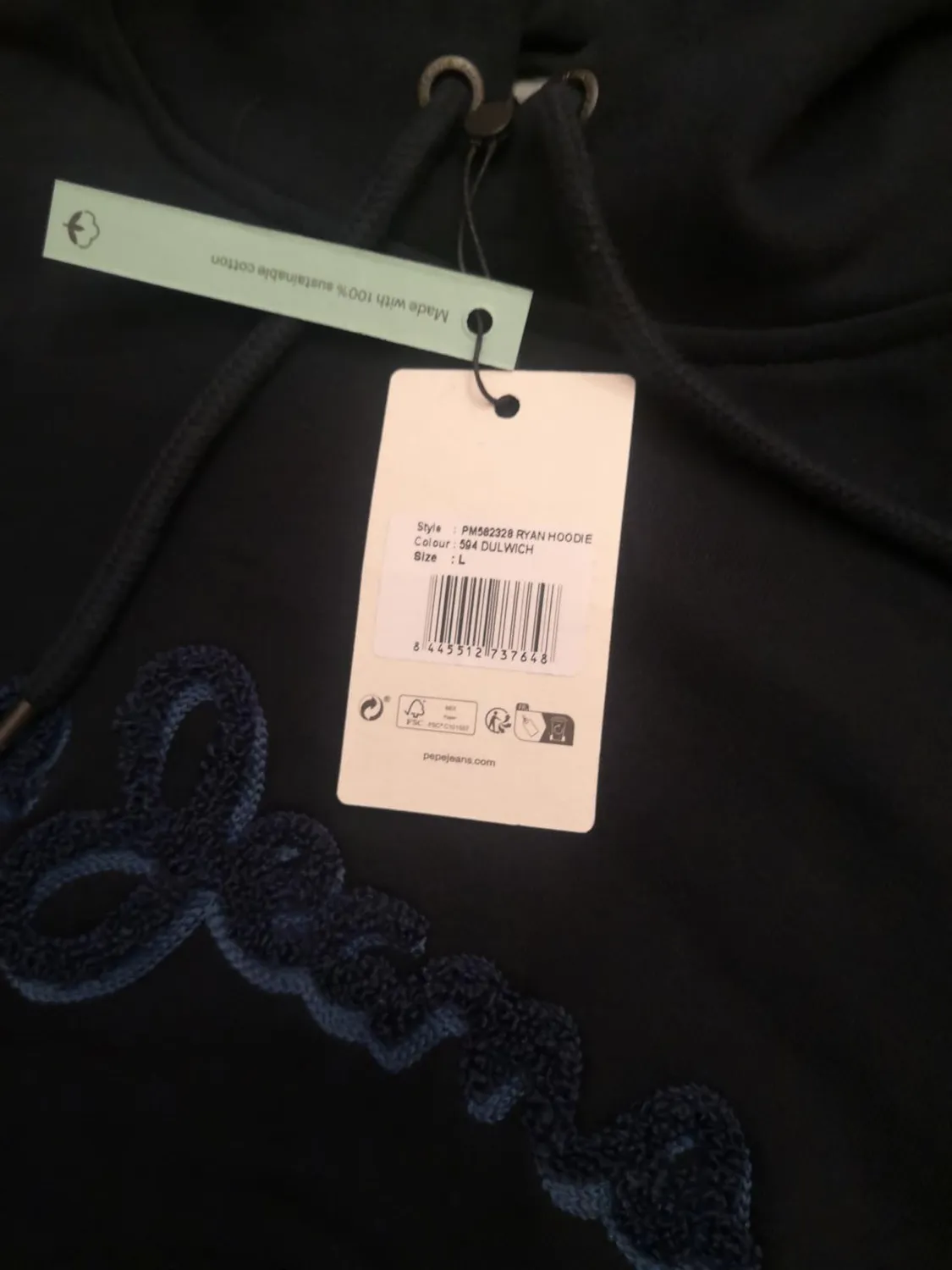 Pepe Jeans Ryan Hoodie felpa uomo logo ricamato