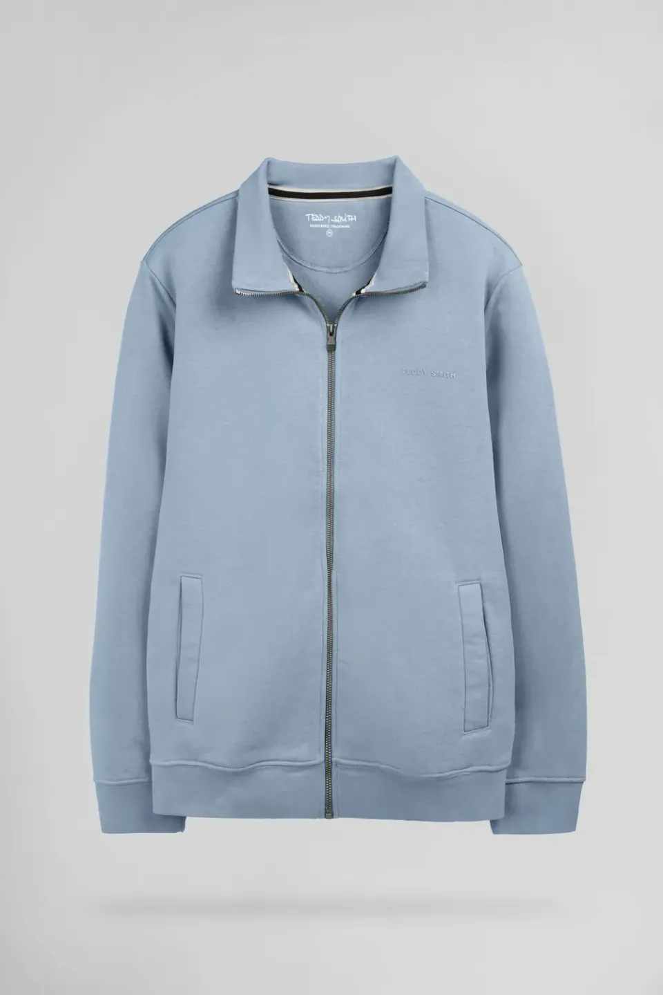 Teddy Smith Narkus Zip gilet felpa zip blu minerale