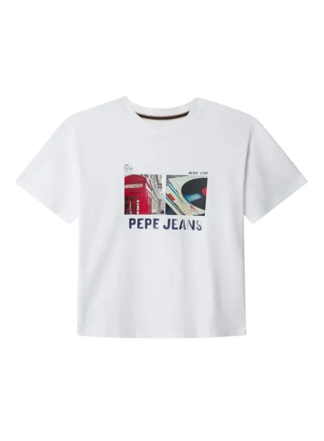 Pepe Jeans Ash t-shirt bambino 10 anni stampa foto