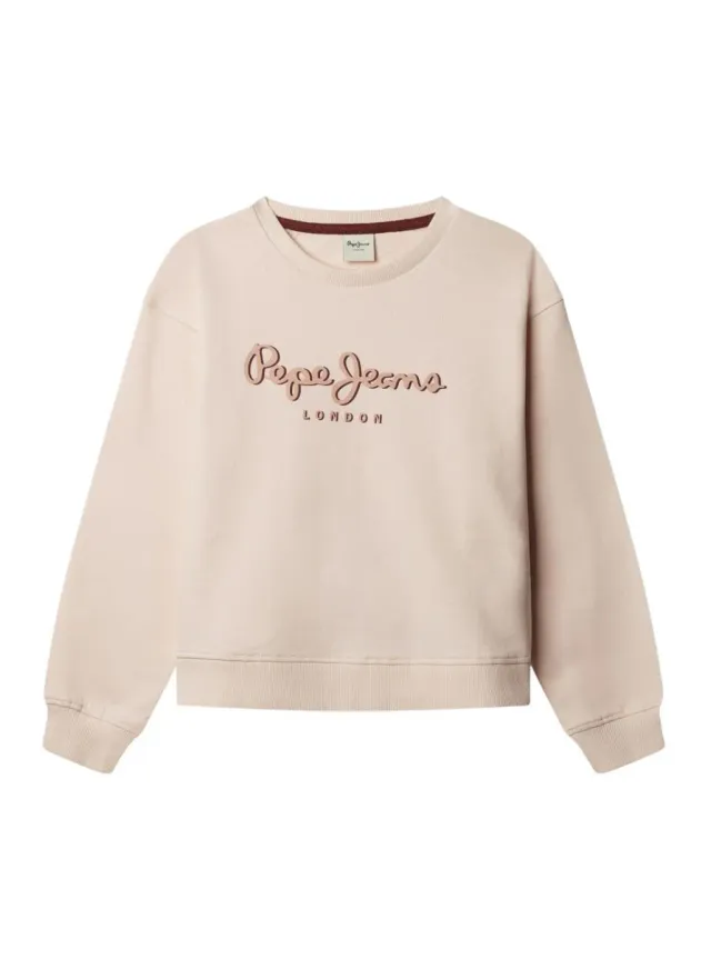 Pepe Jeans Gab felpa bambina girocollo logo