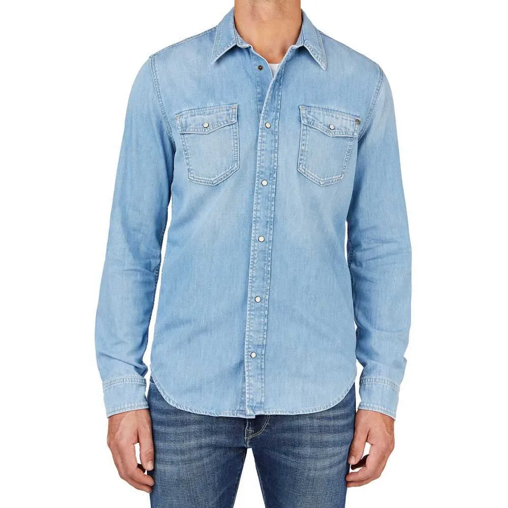 Pepe Jeans Hammond camicia jeans uomo blu denim-ht8