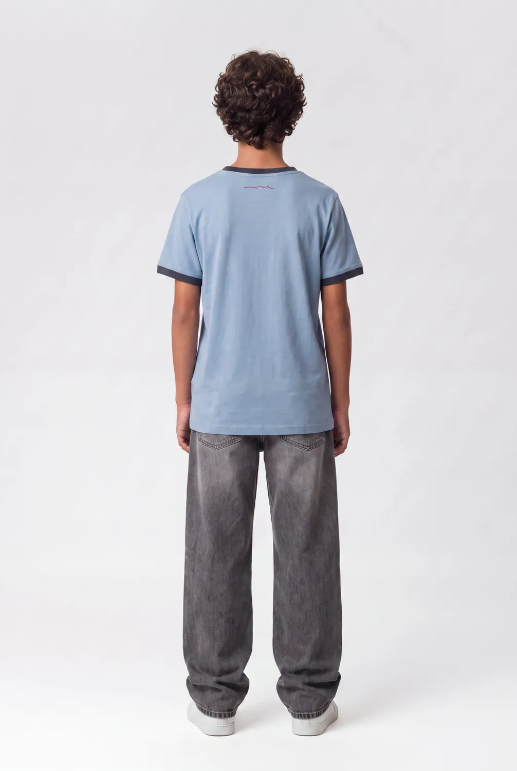 Teddy Smith The-Tee 2 R T-shirt bimbo Bleu Mineral cotone