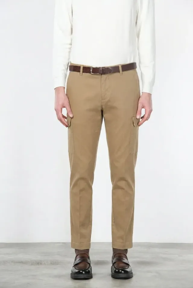 Mason's Chile cargo uomo beige scuro regular stretch