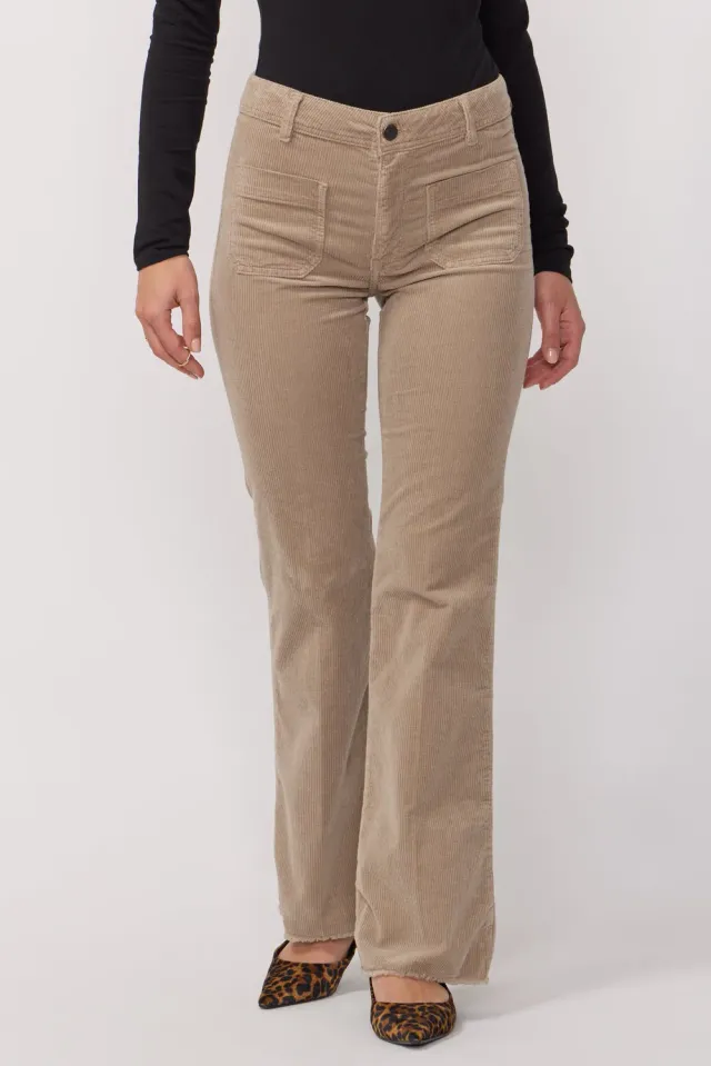 acquaverde Carlotta pantalone velluto Argile