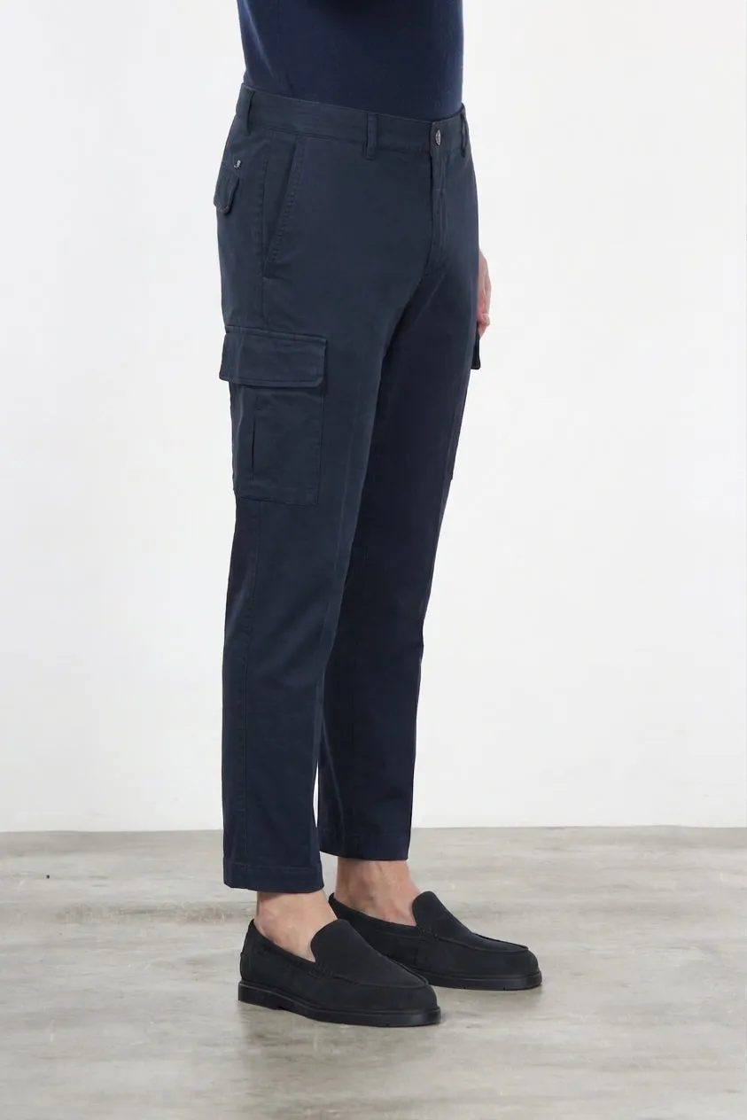 Mason's Chile pantalone cargo blu navy regular fit
