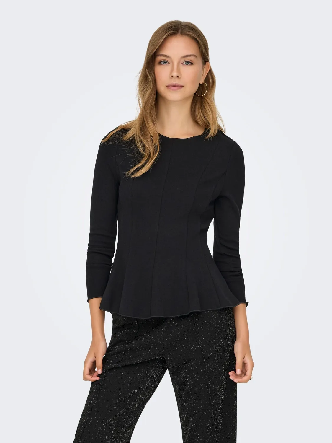 ONLY Onlkenya top peplum scollo rotondo elegante