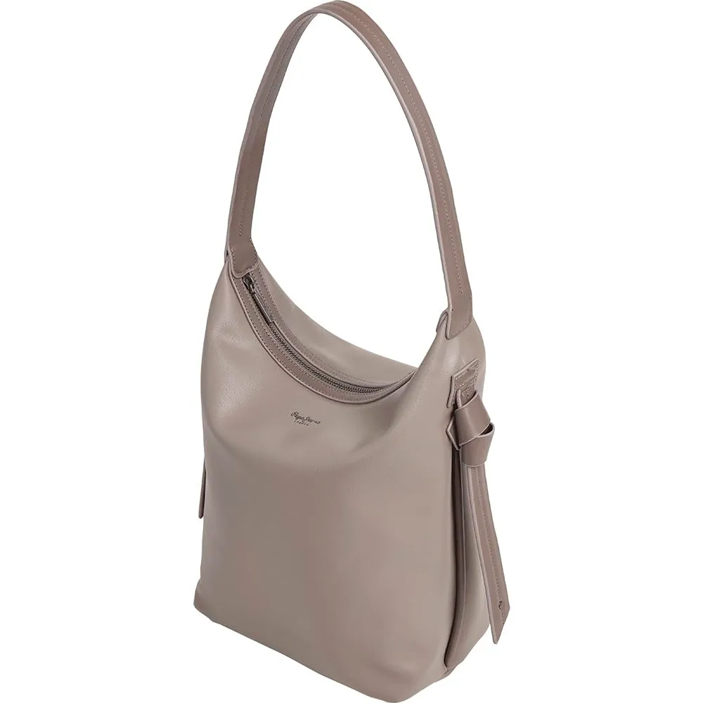 Pepe Jeans Caddy Code borsa donna grigia tracolla