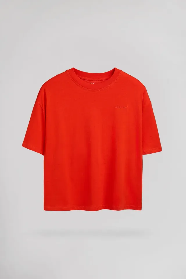 Teddy Smith T-Carla t-shirt donna poppy corta large