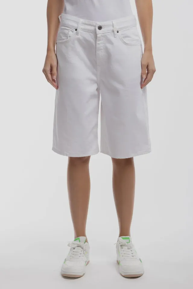 Teddy Smith S-Tomboy short bermuda donna bianco cotone