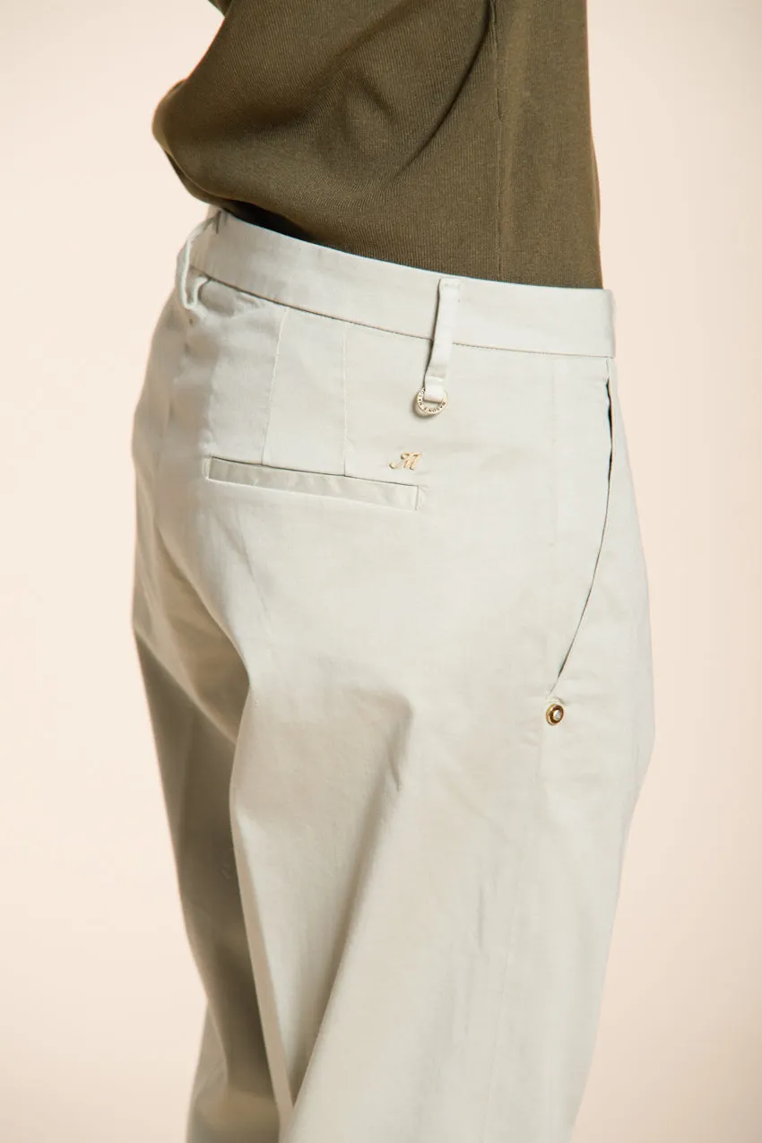 Mason's New York Carrot chino donna grigio perla raso stretch
