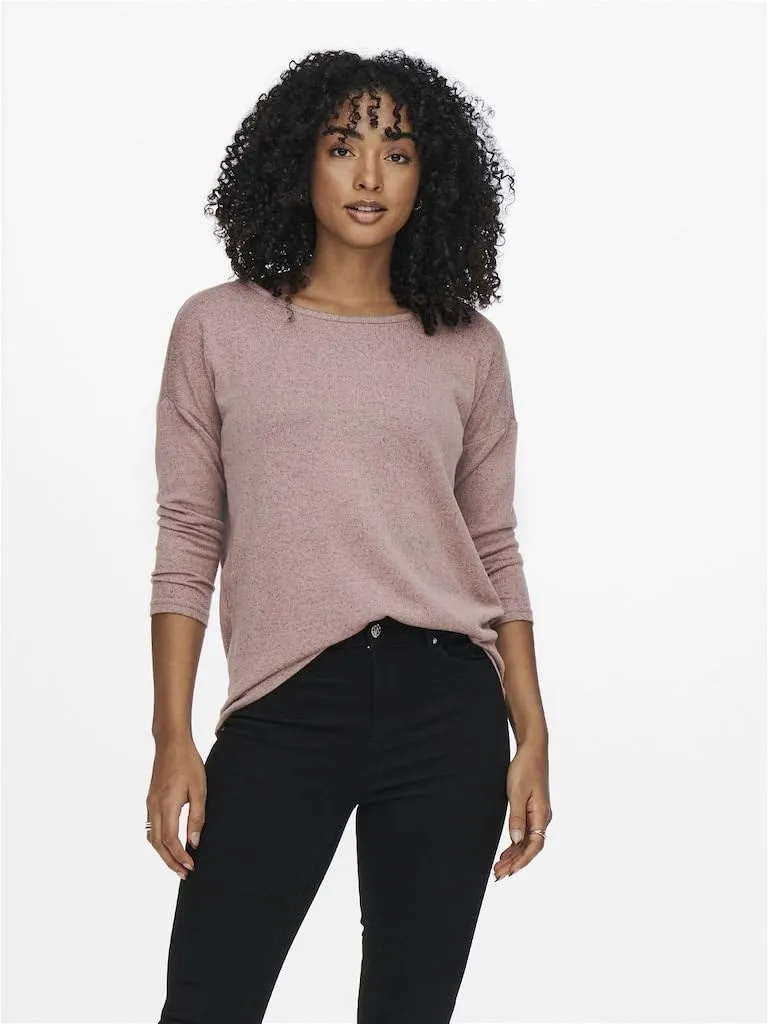 Only Onlmila maglione fawn melange girocollo