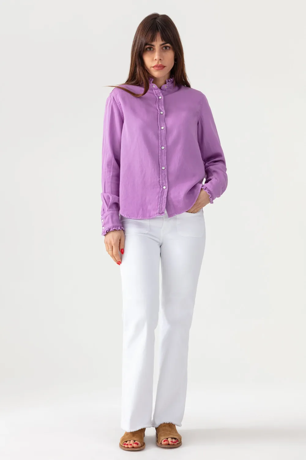 Acquaverde Gaby Camicia Iris Collo Vittoriano