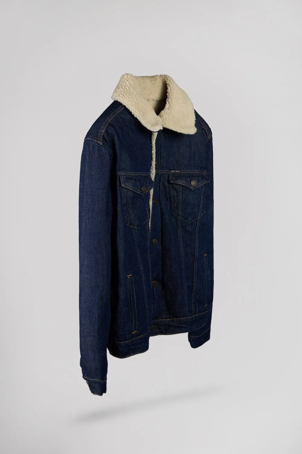 Teddy Smith Randall Sherpa Giacca Denim Uomo Collo Sherpa