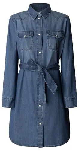 Pepe Jeans Victoria vestito donna denim L bottoni