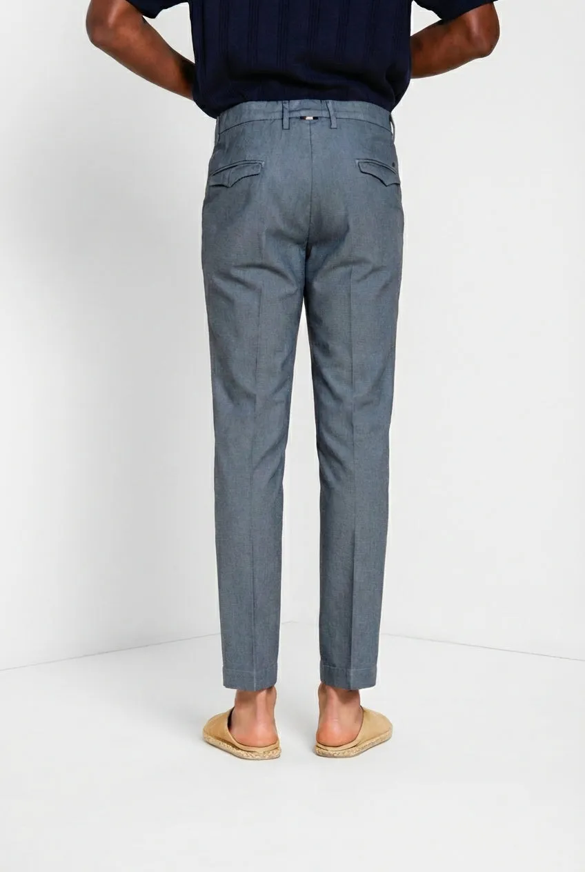 Mason's Torino 1 Pinces Flex chino celeste slim
