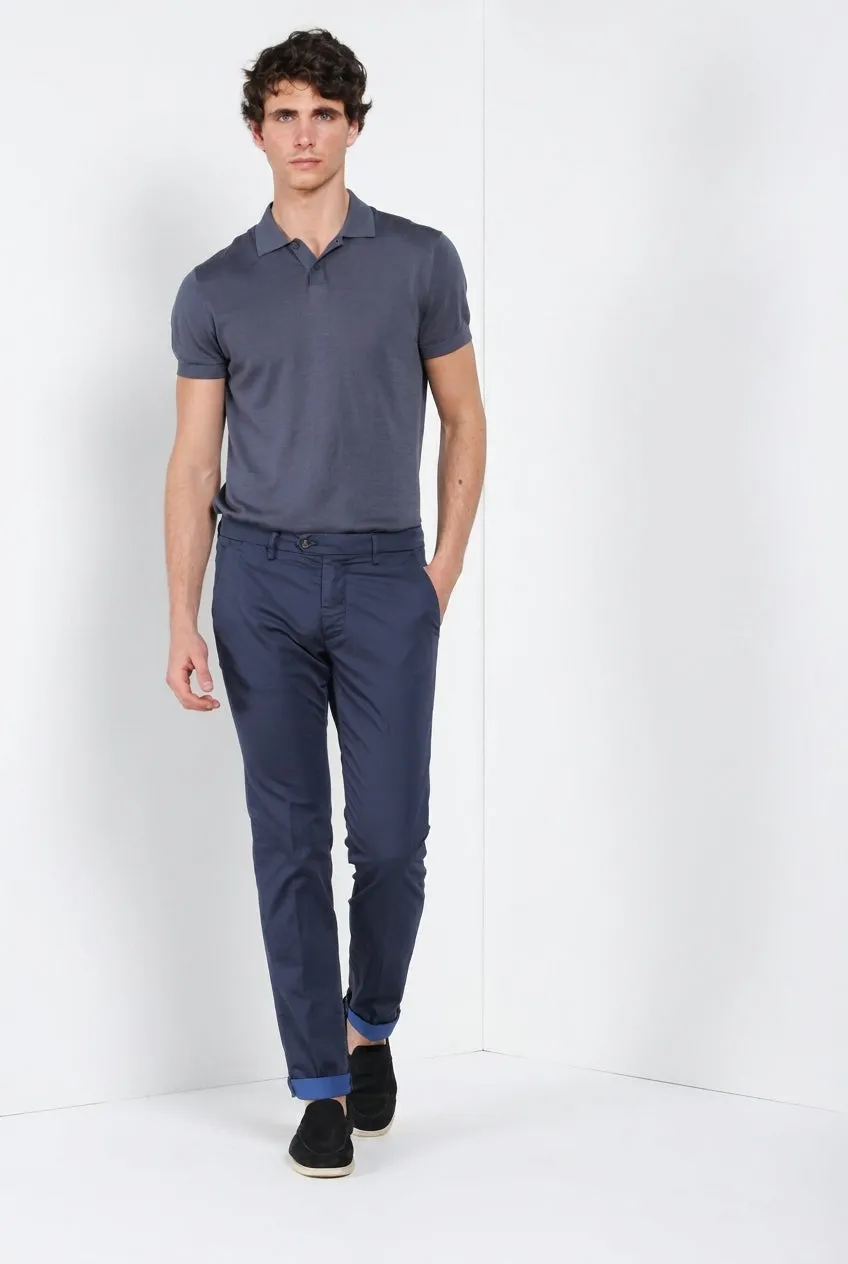 Mason's Torino City Travel chino uomo blu navy slim