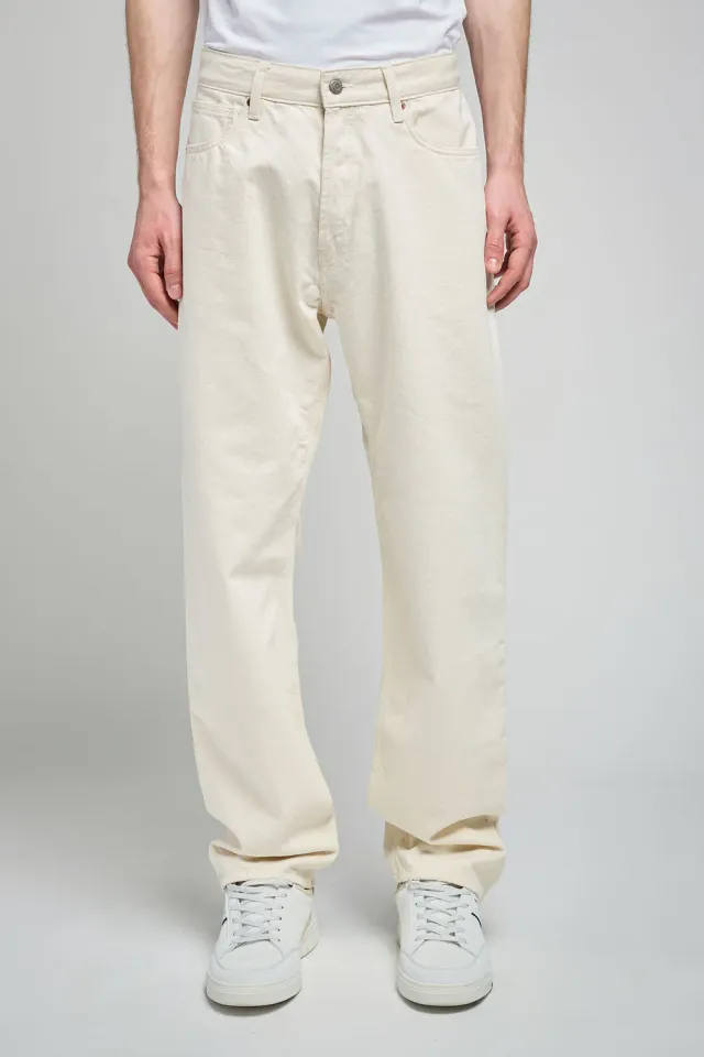 Teddy Smith Falcon Memphis jeans uomo ecru relaxed L32