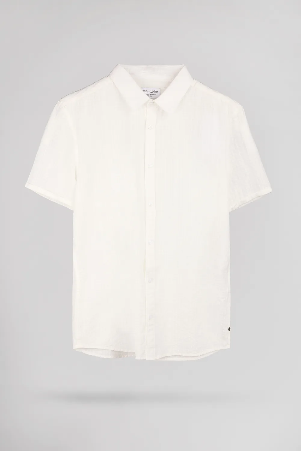 Teddy Smith Cut 2 MC camicia slim middle white uomo