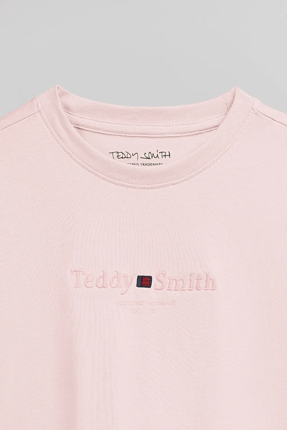 Teddy Smith T-Jim MC JR t-shirt rosa pastel bambino