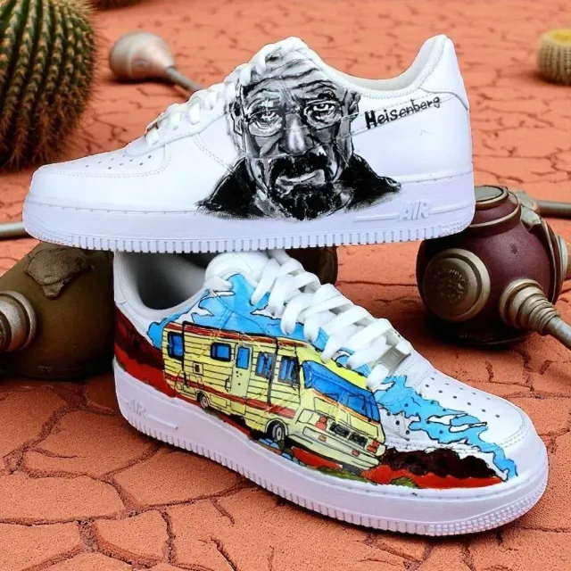 Never Say Never Breaking Bad Nike Air Force 1 dipinte