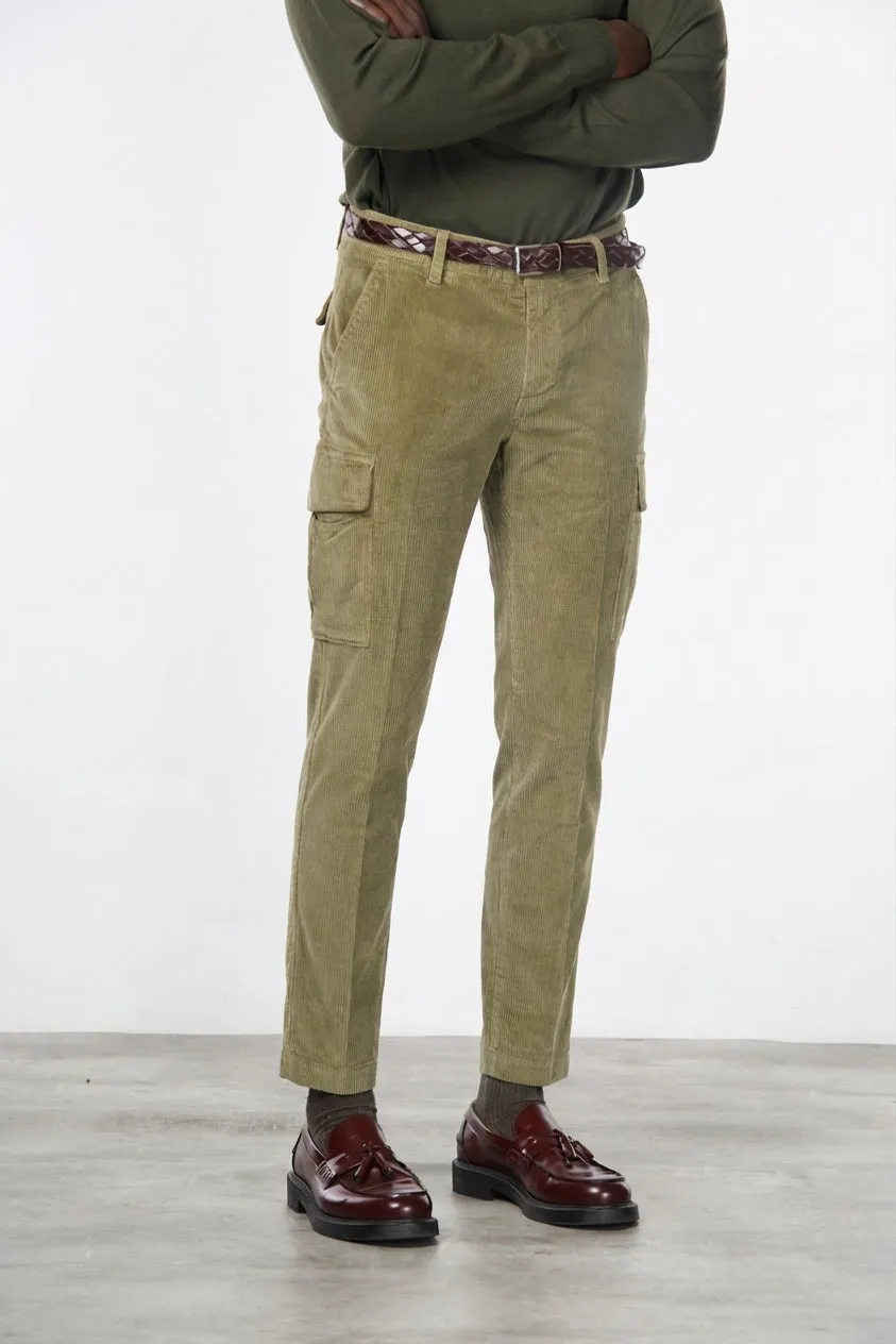 Mason's Chile cargo uomo verde salvia velluto slim